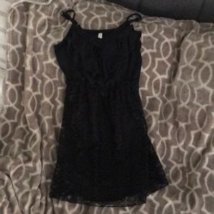 Black dress with lace detail